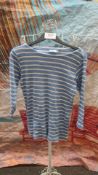 LL Bean Stripy Blue/White Top Size S. Est £20