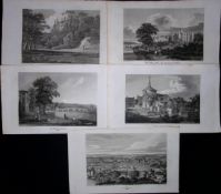 County Surrey Job-Lot Antique 213 Years-Old Georgian Steel-Engravings-2