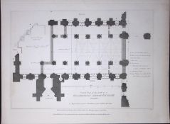Malmsbury Church-Wiltshire 190 Years-Old Rare John Britton Antique Steel Engraving-43