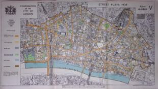 City of London Town Planning Survey 1939 New Street Plan 1944 Map-15.