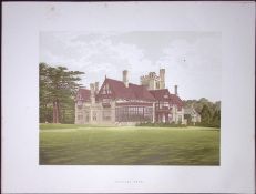 Cowdray Park Sussex 160 Years-Old Gilt-Edge Coloured Antique Book Plate-12