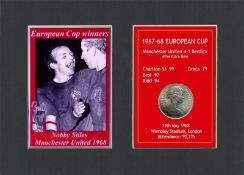 Nobby Stiles Manchester United 1968 European Cup Mounted Coin Metal Art