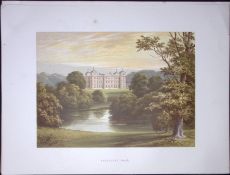 Kimberley Hall Norfolk 160 Years-Old Gilt-Edge Coloured Antique Book Plate-5