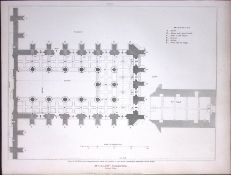 Rosslyn Chapel Scotland 190 Years-Old John Britton Antique Steel Engraving-154