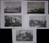 County Suffolk Job-Lot Antique 213 Years-Old Georgian Steel-Engravings-2