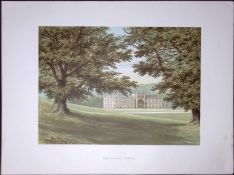 Donnington Castle Newbury 160 Years-Old Gilt-Edge Coloured Antique Book Plate-3