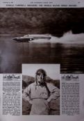 Donald Campbell Breaking The World Water Speed Record Newspaper Print