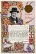 Winston Churchill VE Day 80th Anniversary Designed Metal Art Coin Display