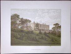 Workington Hall Cumbria 160 Years-Old Gilt-Edge Coloured Antique Book Plate-7