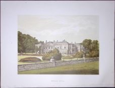 Studley Royal Warwick 160 Years-Old Gilt-Edge Coloured Antique Book Plate-14