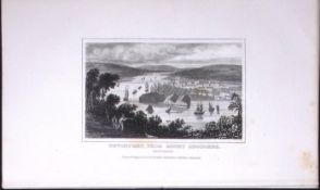 Devonport Mt Edgombe Dugdale & Archer Antique 180 Years-Old Copper Plate Print-32