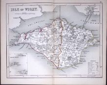 Isle of Wight-Dugdale & Archer Antique 180 Years-Old Steel Engraved Map-35