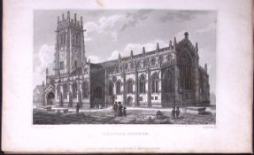 Halifax Church Yorkshire 198 Years-Old Thomas Allen Antique Steel Engraving-42