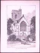 Folkestone Church Country Towns of Britain 145-Year-Old Woodcut Illustration-10
