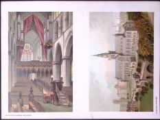 Scotland Glasgow Cathedral & the Choir Antique Coloured Print-17.