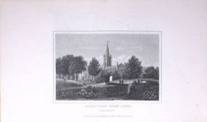 Stratford Upon Avon Dugdale & Archer Antique 180 Years-Old Copper Plate Print-11