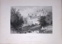 Cawdor Castle Nairnshire Scotland 188 Years-Old W Beattie Antique Steel Engraving-62