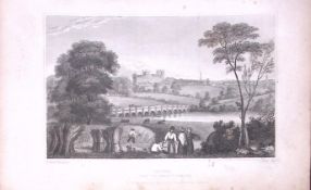 View of Ripon Yorkshire 198 Years-Old Thomas Allen Antique Steel Engraving-27