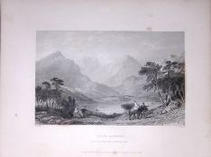Loch Lomond Scotland 188 Years-Old W Beattie Antique Steel Engraving-50