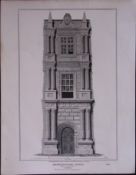 Browsholme Hall Yorkshire 190 Years-Old John Britton Antique Steel Engraving-207