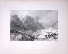 Glencoe Eastern Pass Scotland W Beattie 188 Years-Old Antique Steel Engraving-39