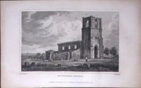 Withernsea Church Yorkshire 198 Years-Old Thomas Allen Antique Steel Engraving-55