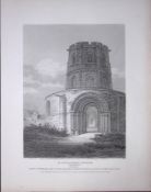 Holy Sepulchre Cambridge Rare John Britton 191 Years-Old Antique Steel Engraving-16