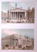 London Bank of England & Royal Exchange Victorian Antique Double Print-5