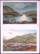 The Lake District Keswick & Thirlmere Victorian Antique Double Print-16