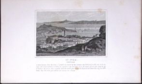 St Ives Cornwall Dugdale & Archer Antique 180 Years-Old Copper Plate Print-33