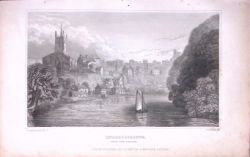 Knaresborough Town Yorkshire 198 Years-Old Thomas Allen Antique Steel Engraving-24