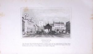 Morpeth Northumberland Dugdale & Archer Antique 180 Years-Old Copper Plate Print-19