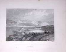 Highlands Dunstaffnage Castle Scotland 188 Years-Old Antique Steel Engraving-41