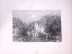 The Drhuin On Beauly River Scotland W Beattie 188 Years-Old Antique Steel Engraving-30