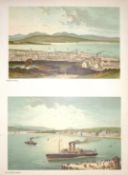 Scotland Views of Greenock & Helensburgh Antique Coloured Print-14a