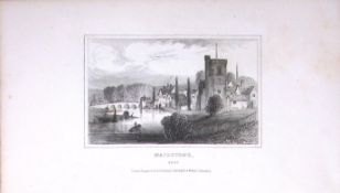 Town of Maidstone Dugdale & Archer Antique 180 Years-Old Copper Plate Print-40