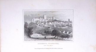 Richmond Yorkshire Dugdale & Archer Antique 180 Years-Old Copper Plate Print-42