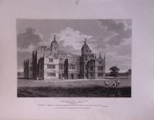 Charlton House Wiltshire 190 Years-Old John Britton Antique Steel Engraving-216