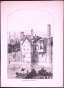 Cambridge by The River Country Towns of Britain 145-Year-Old Woodcut Illustration-8
