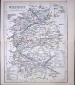 Wiltshire-Dugdale & Archer Antique 180 Years-Old Steel Engraved Map-10
