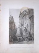 Edinburgh West Bow Condemned Scotland 188 Years-Old Antique Steel Engraving-12