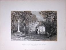 Scone Market Place Scotland W Beattie 188 Years-Old Antique Steel Engraving-24