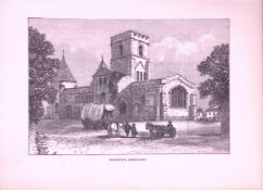 Melbourne Derbyshire Country Towns of Britain 145-Year-Old Woodcut Illustration-12