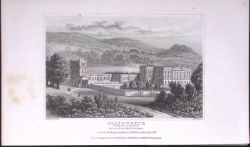 Chatsworth Derbyshire Dugdale & Archer Antique 180 Years-Old Copper Plate Print-38
