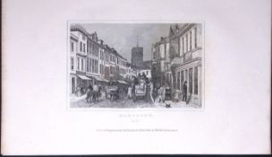 Dartford Kent Dugdale & Archer Antique 180 Years-Old Copper Plate Print-26