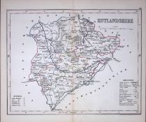 East Midlands-Dugdale & Archer Antique 180 Years-Old Steel Engraved Map-22
