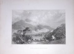 Loch Achray Perthshire Scotland 188 Years-Old W Beattie Antique Steel Engraving-63