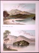 Scotland The Silver Strand loch Katrine Antique Coloured Print-34
