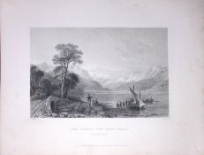 Loch Lomond Scotland 188 Years-Old W Beattie Antique Steel Engraving-48