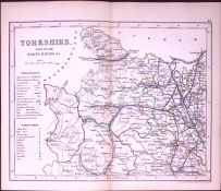 Yorkshire North Riding-Antique 180 Years-Old Steel Engraved Map-41